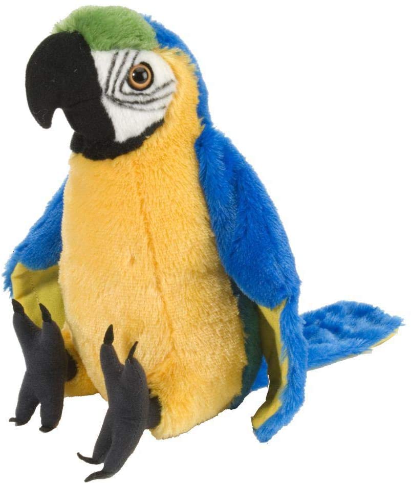 Jucărie din pluș - Papagal macaw albastru cu galben, 31 cm