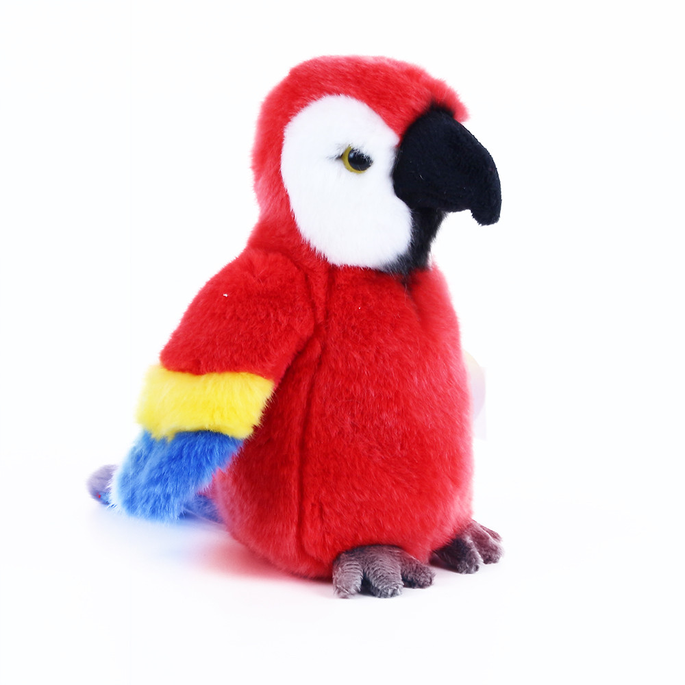 Jucărie din pluș - Papagal roșu, 19 cm
