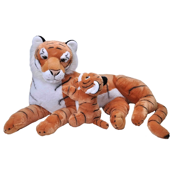 Jucărie din pluș – Tigru, 76 cm cu pui, 30 cm Animale poza 2022