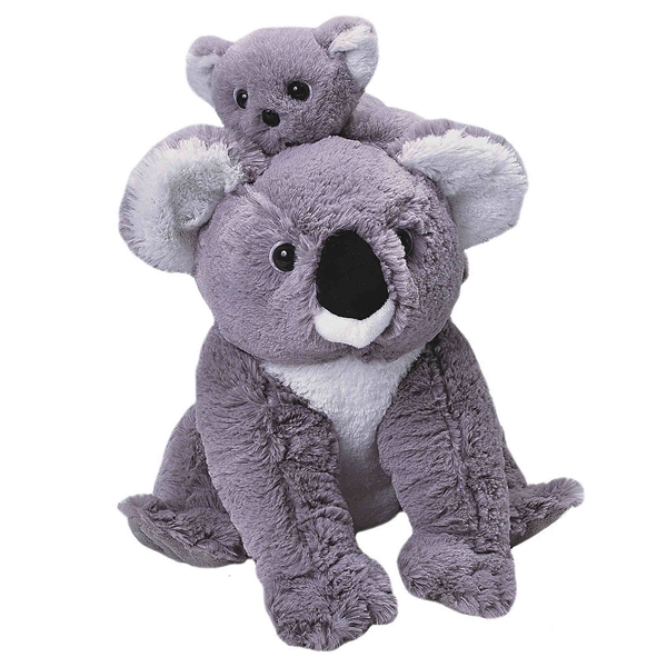Jucărie din pluș - Urs koala, 30 cm cu pui, 13 cm