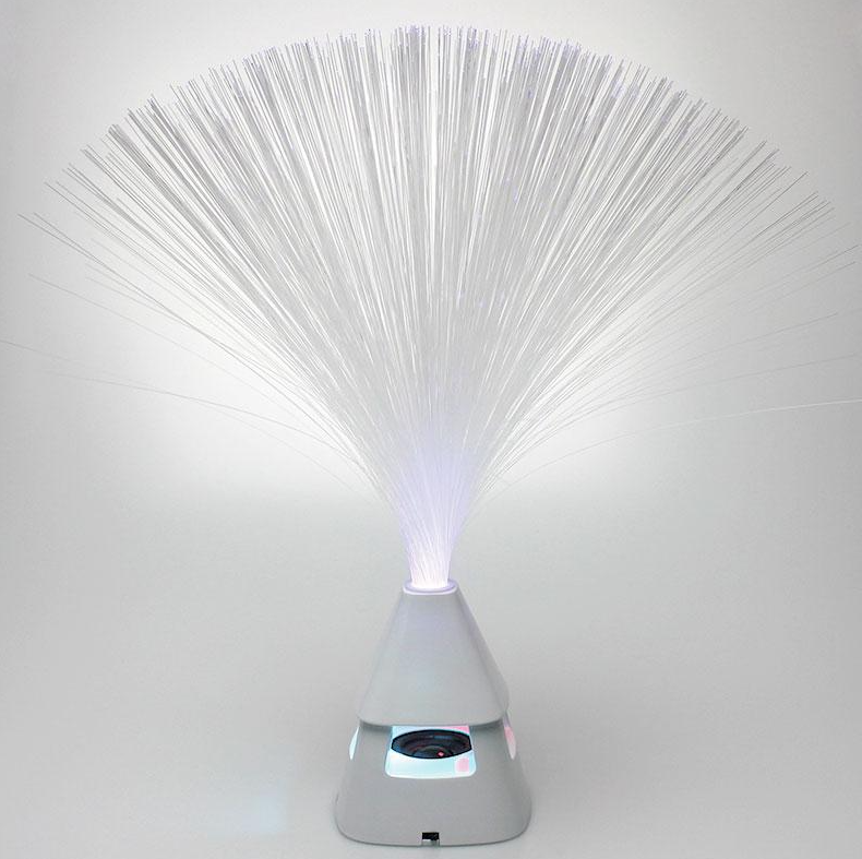 Vezi detalii pentru Lampă decorativă din fibră optică, 35 cm (Bluetooth, Speaker, USB)