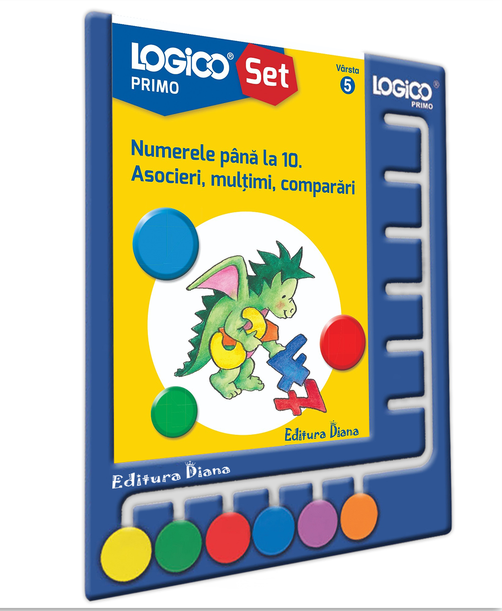 LOGICO PRIMO -  SET CU RAMĂ - Numerele până la 10. Asocieri, mulțimi, comparări (5+)