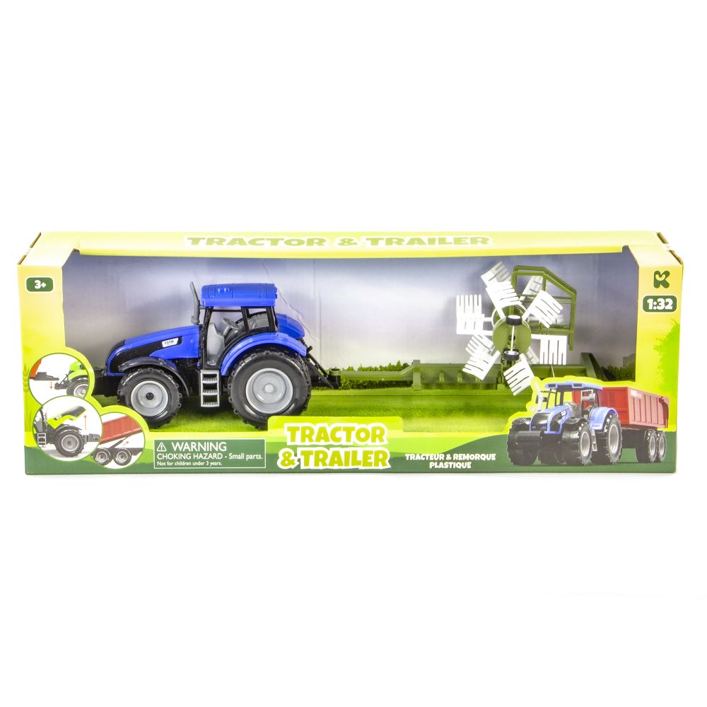 Machetă tractor cu remorcă (scara 1:32)