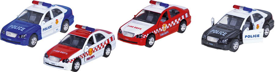 Mașină de poliție și pompieri cu lumină și sunet (transport poza 2022