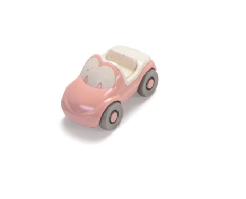Vezi detalii pentru Mașinuță decapotabilă veselă - roz, 9 x 5 cm