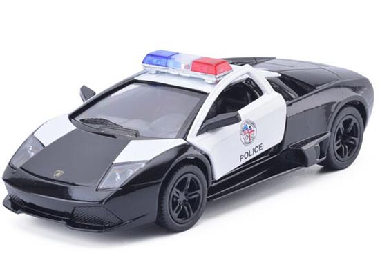 Masinuta de politie Lamborghini scara 1:38 13 cm