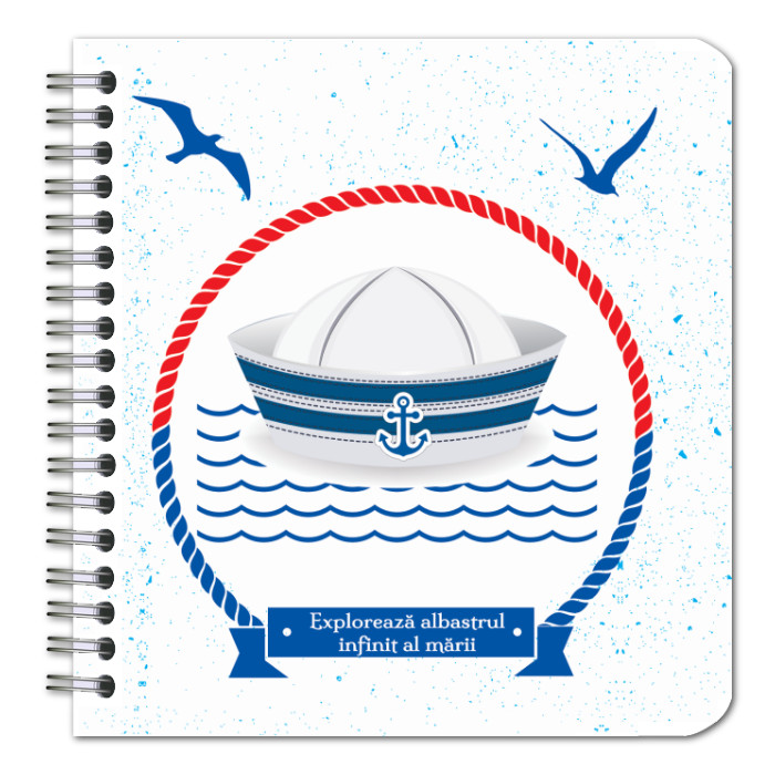 Mini agendă printată - bonetă de marinar