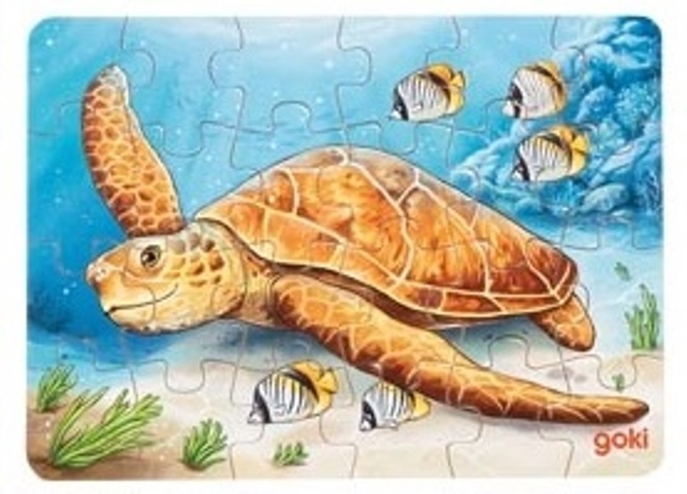 Puzzle cu 24 de piese din lemn – Broască țestoasă edituradiana.ro