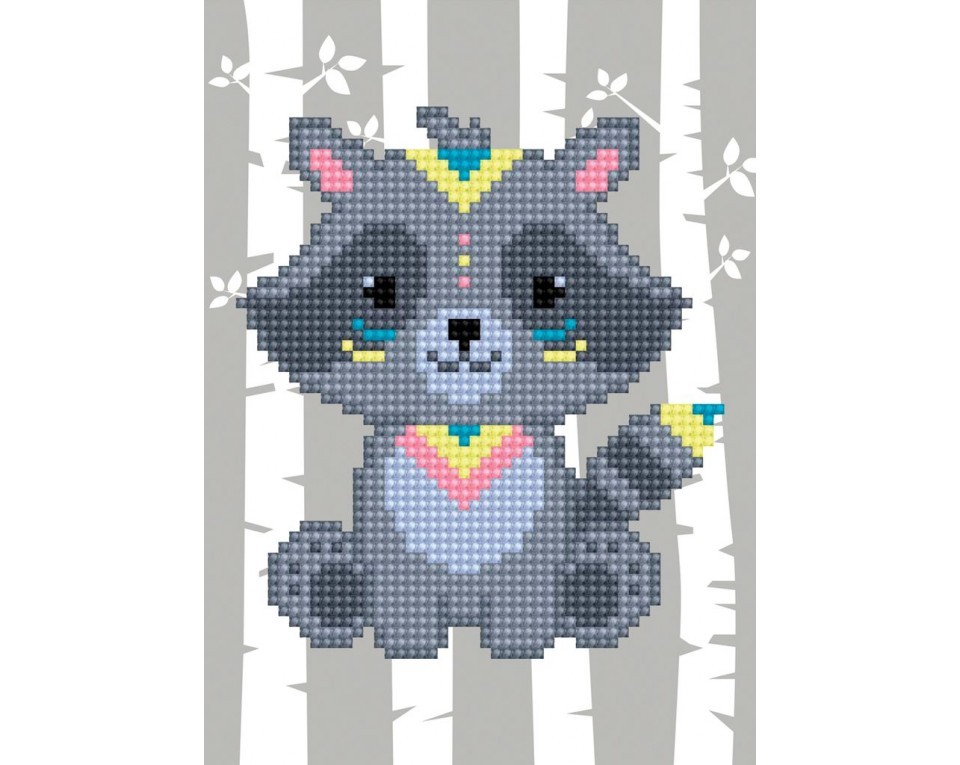 Mini tablou cu diamante - raton, 13 x 18 cm