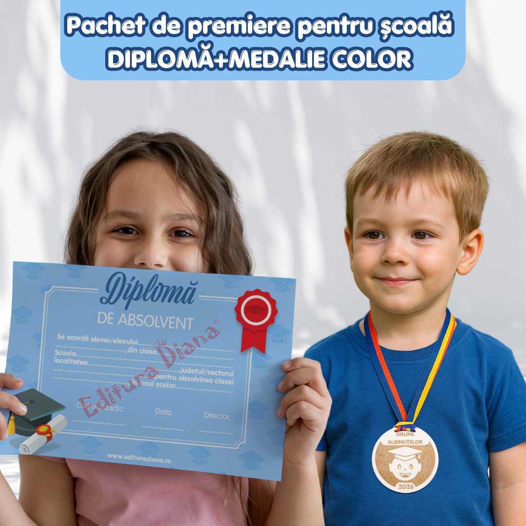 Pachet de premiere pentru școală - diplomă și medalie