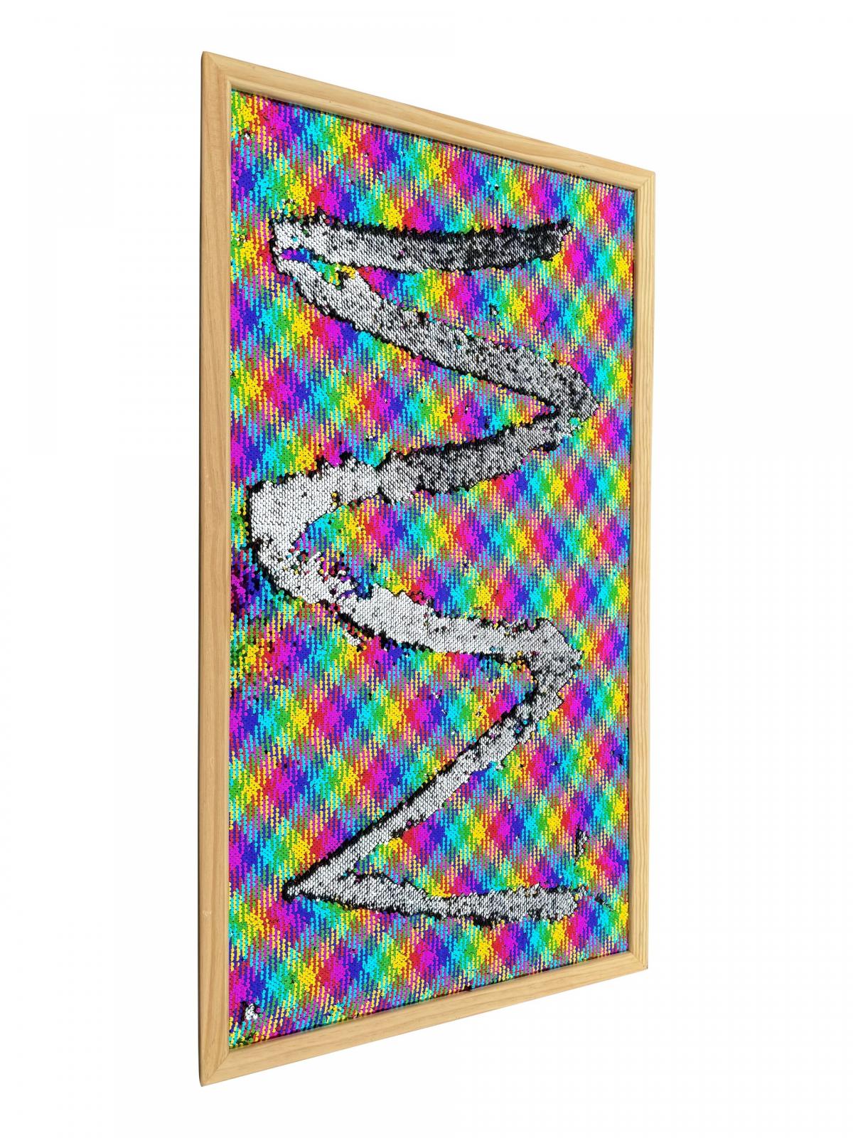Panou cu paiete reversibile multicolore, 110x59 cm