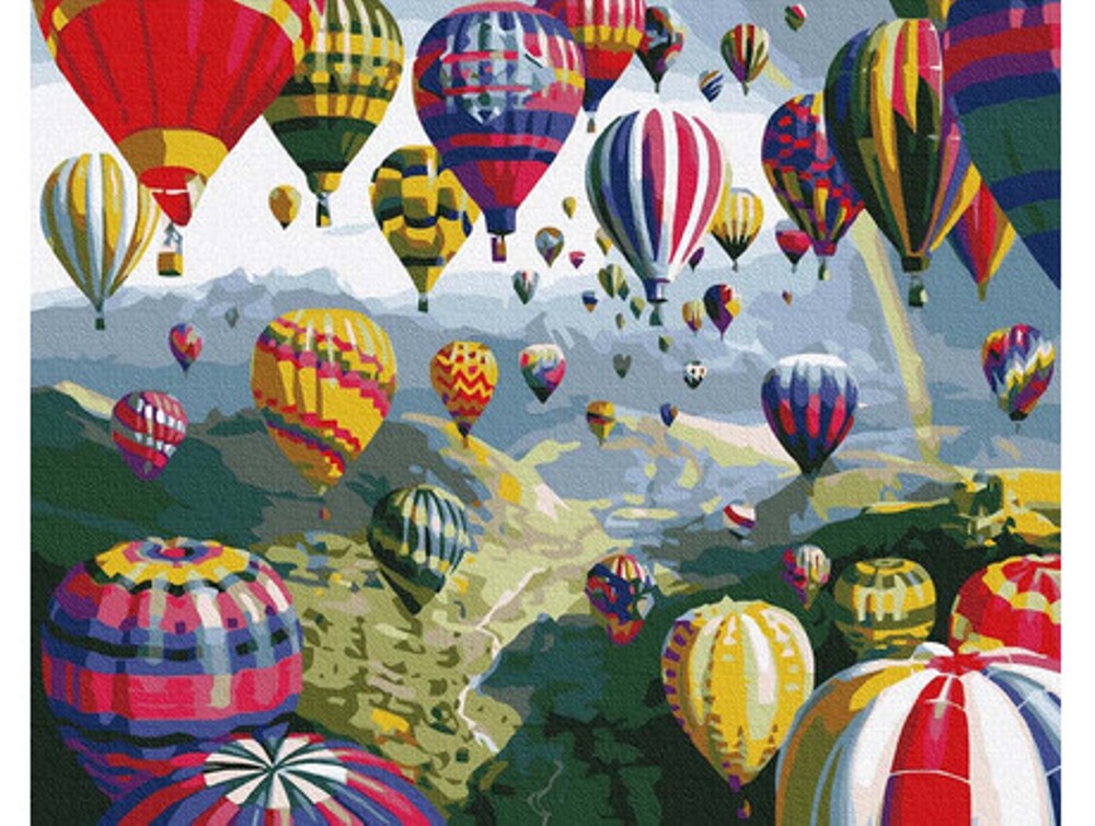 Pictură pe numere – Baloane zburătoare, 40 x 50 cm edituradiana.ro poza 2022