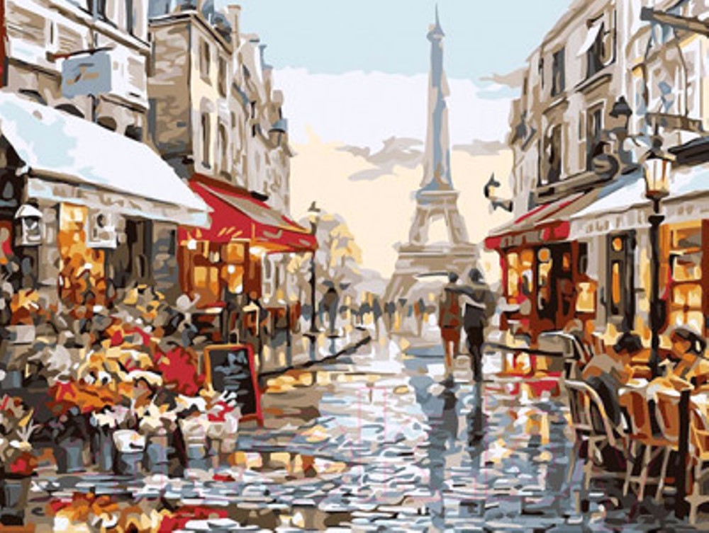 Pictură pe numere – La Paris, 30 x 40 cm edituradiana.ro imagine 2022
