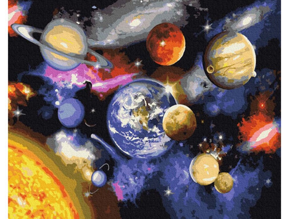 Pictură pe numere – Planete, 50 x 65 cm edituradiana.ro imagine 2022