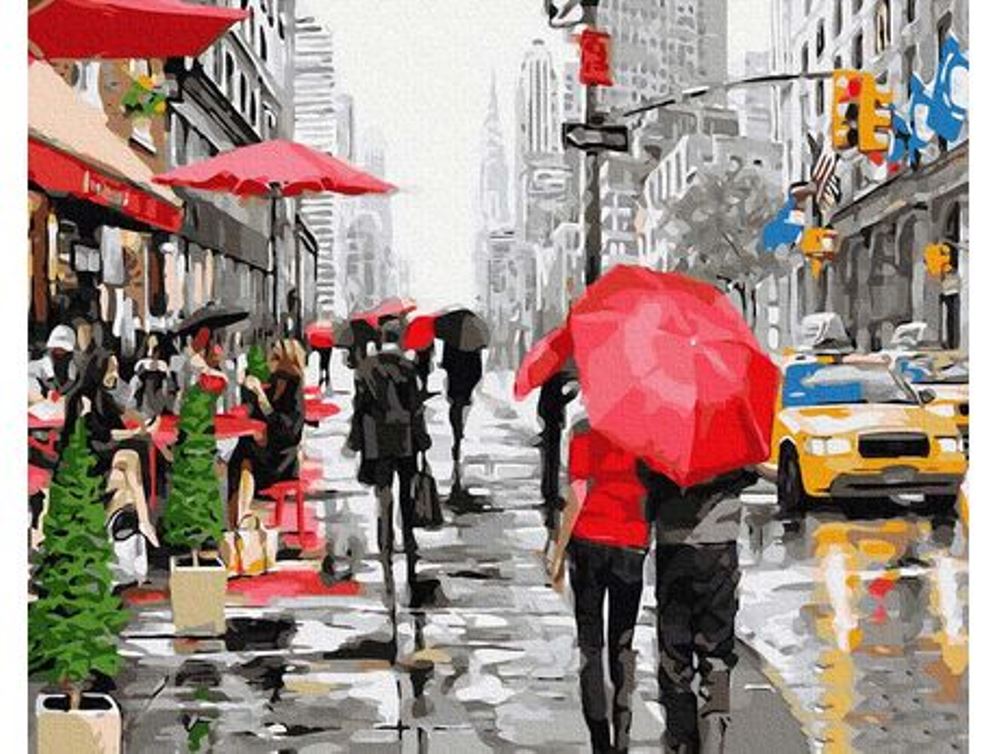 Pictură pe numere – Ploaie în New York, 40 x 50 cm edituradiana.ro poza 2022