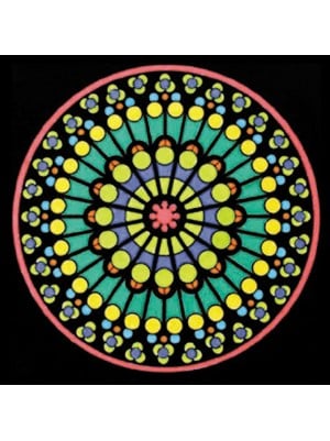 Planșă de colorat din catifea, cu 12 carioci – Mandala armonie (32 × 32 cm) edituradiana.ro