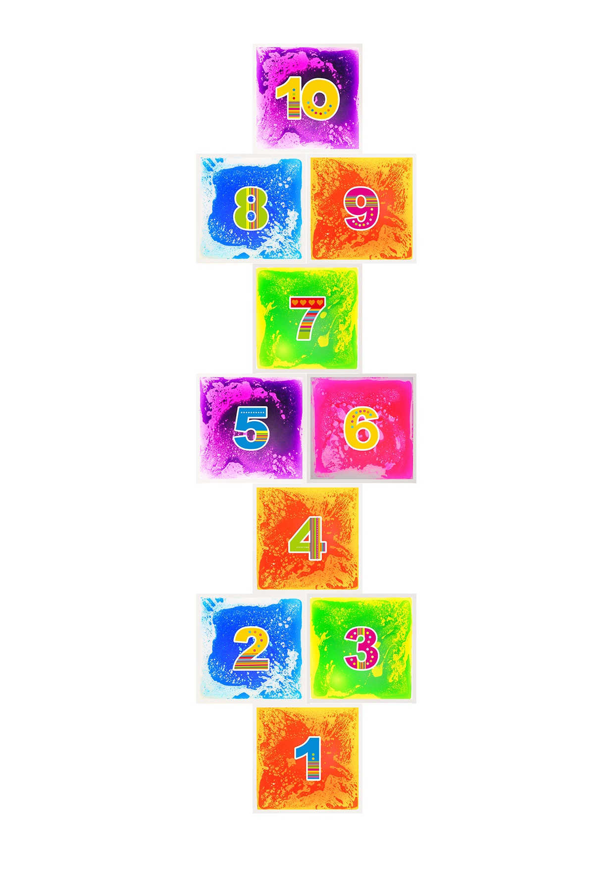 Plăcuțe pentru șotron cu lichid colorat (40 x 40 cm) (40 poza 2022
