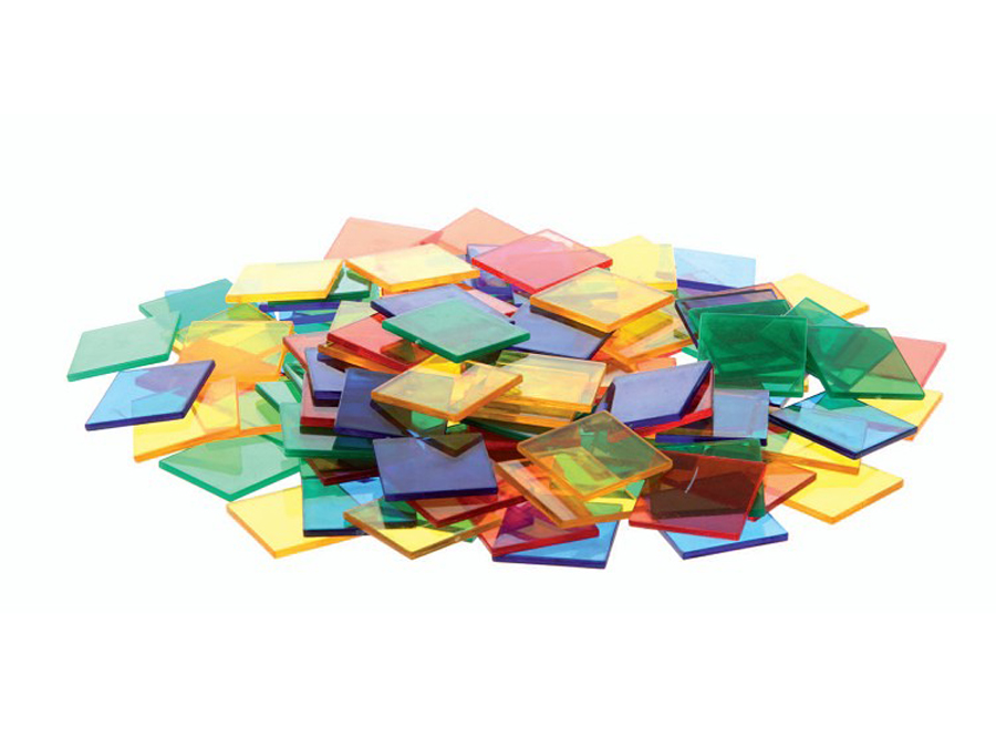 Pătrate colorate translucide 
