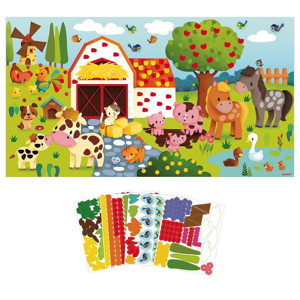 Poster de decorat cu 390 de stickere