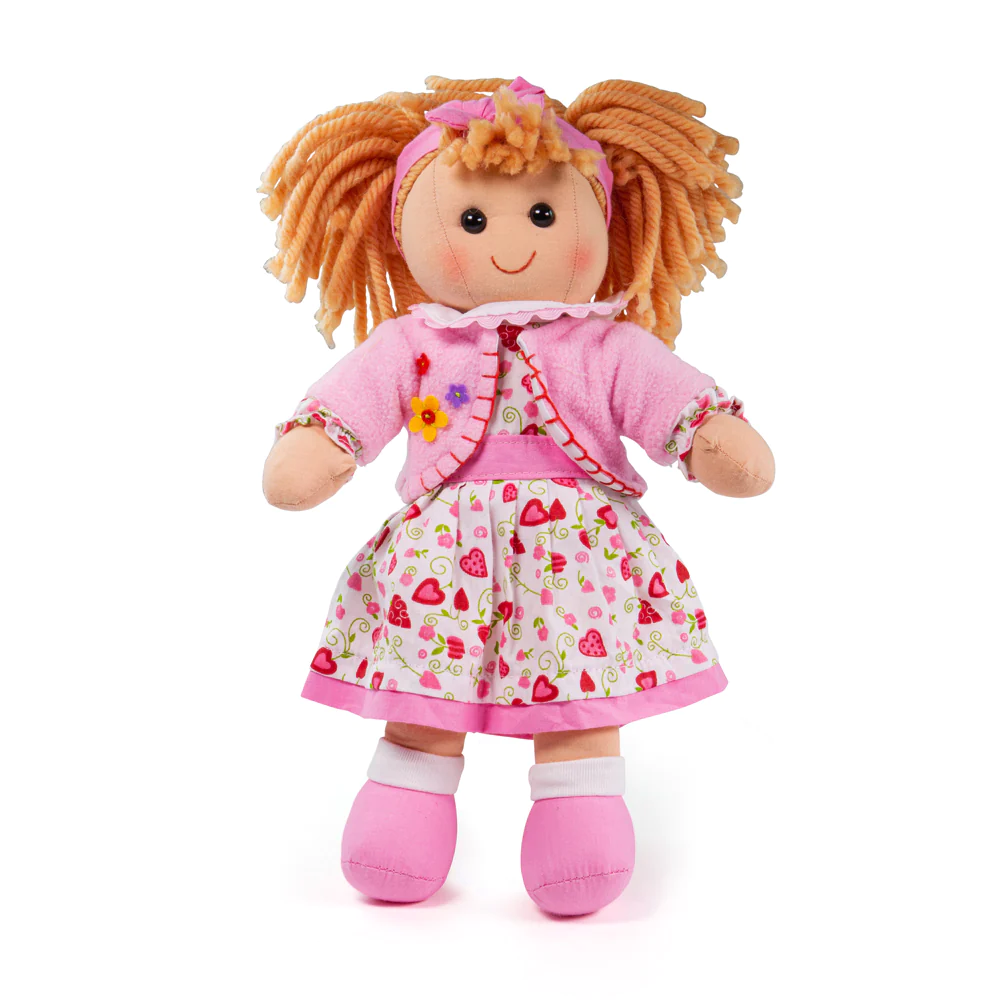 Vezi detalii pentru Păpușă Kelly cu păr blond și rochie roz (34 cm)