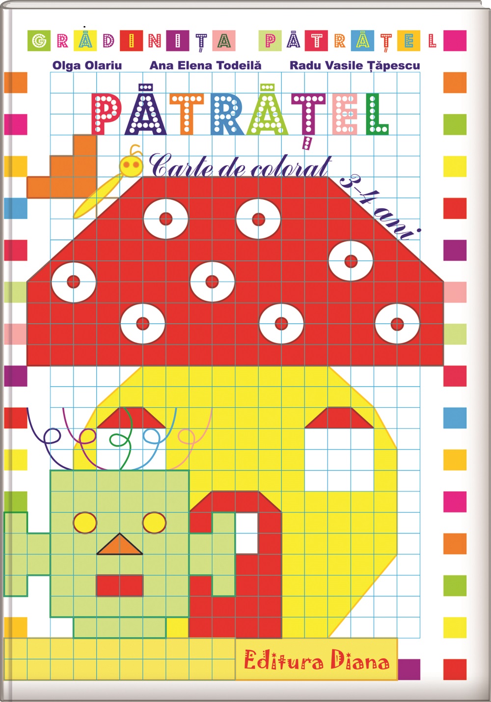 Pătrățel - carte de colorat, 3-4 ani
