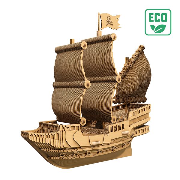 Puzzle 3D din carton - Corabia piraților