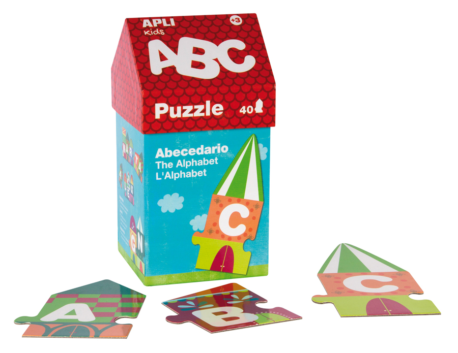 Puzzle cu 40 de piese în formă de căsuțe – Literele Alfabet poza 2022