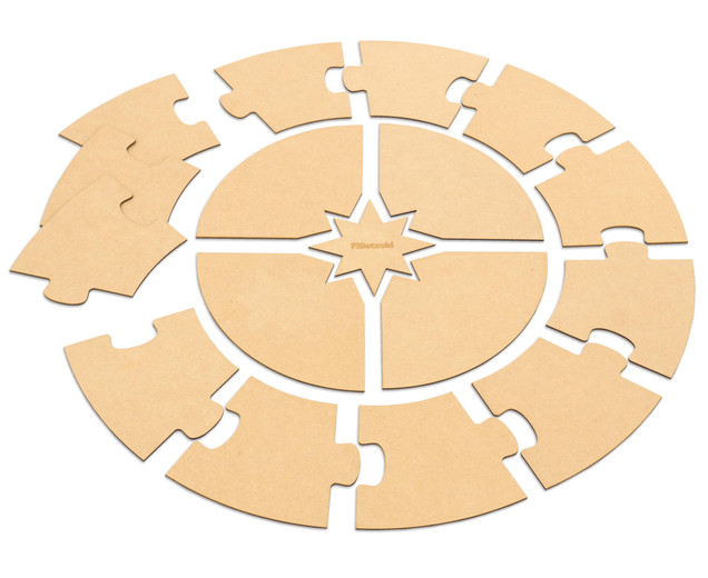 Puzzle circular necompletat cu 17 piese din lemn – Soarele, anotimpurile și lunile anului imagine 2022