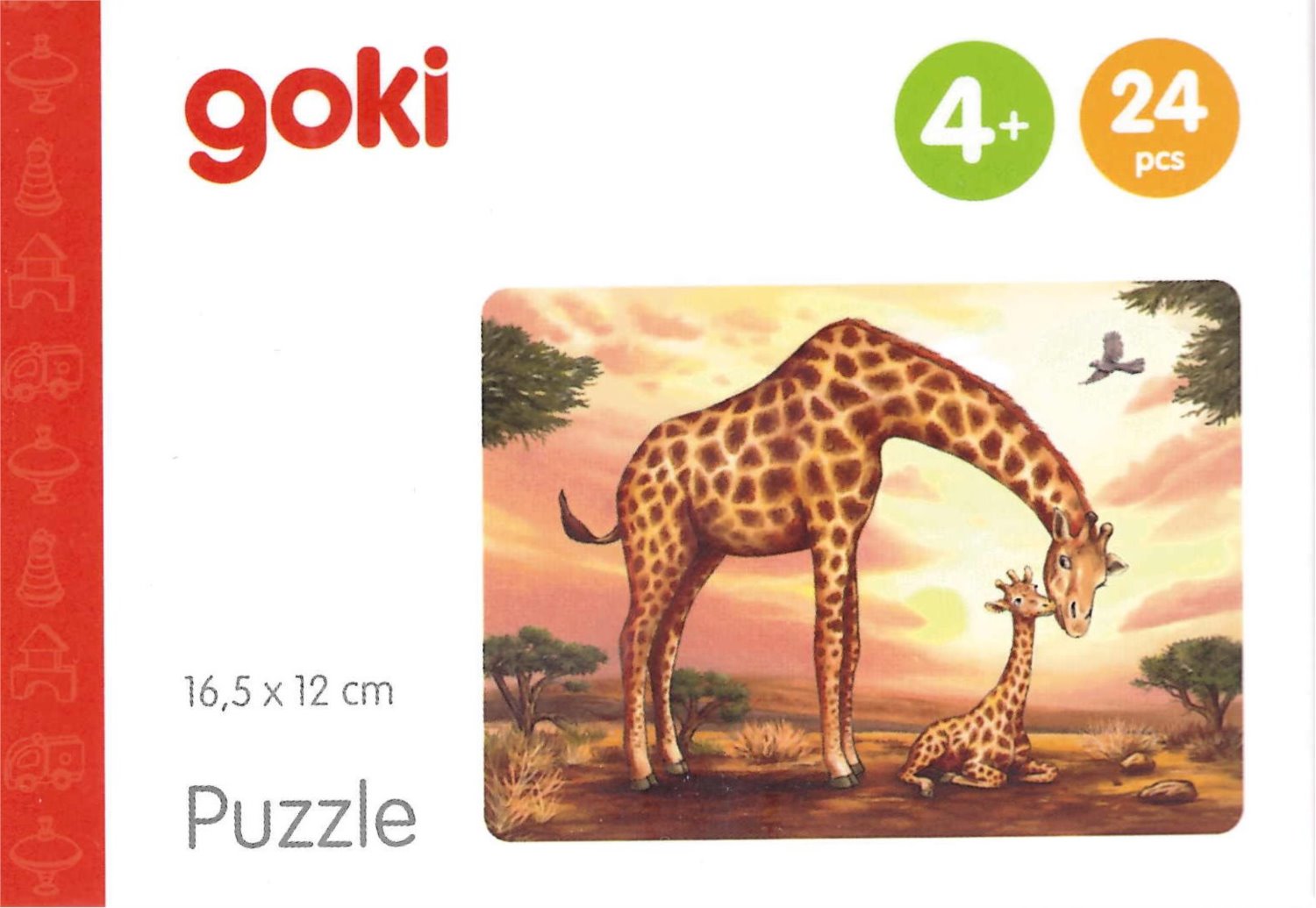Vezi detalii pentru Puzzle cu 24 de piese din lemn - Girafe 