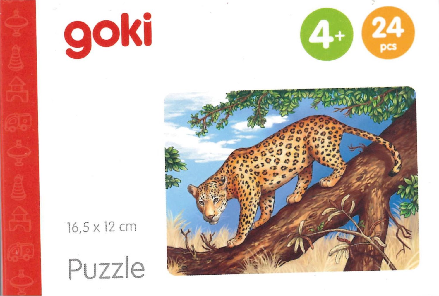 Vezi detalii pentru Puzzle cu 24 de piese din lemn - Leoparzi 