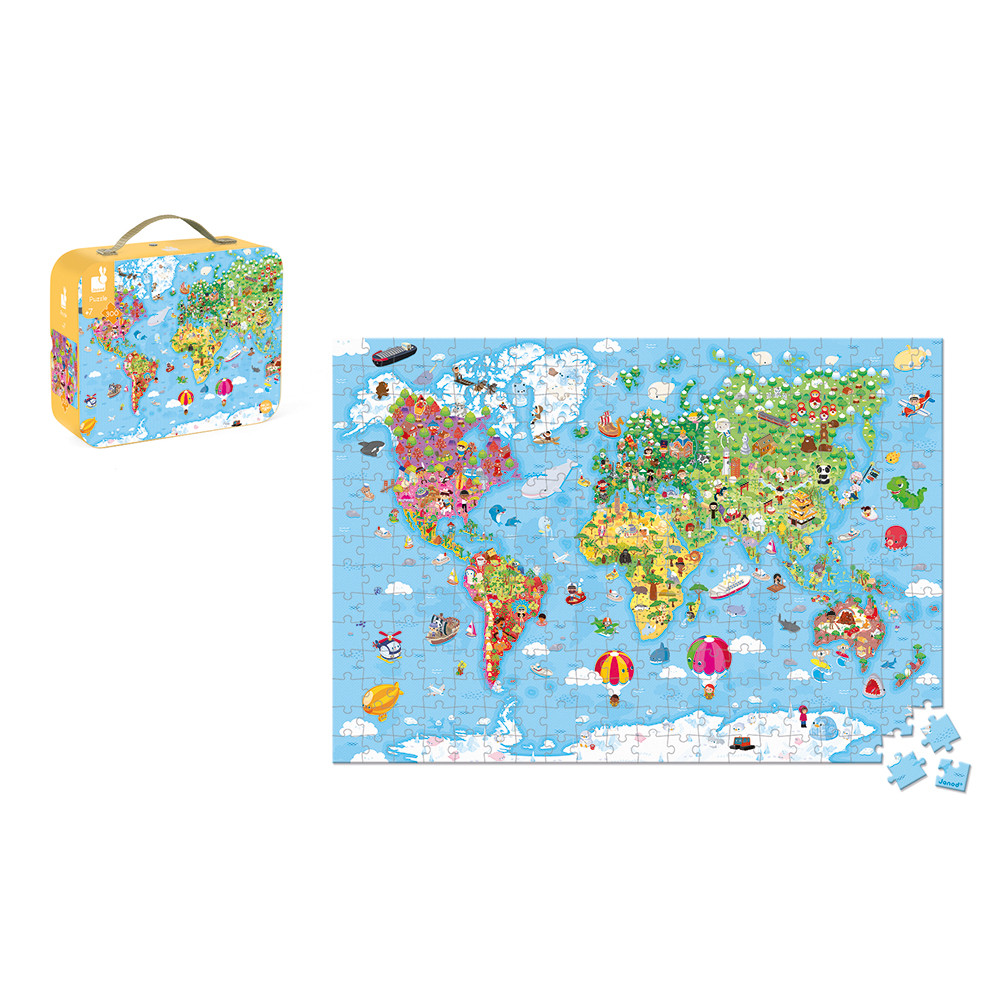 Puzzle cu 300 de piese – Harta lumii edituradiana.ro poza 2022
