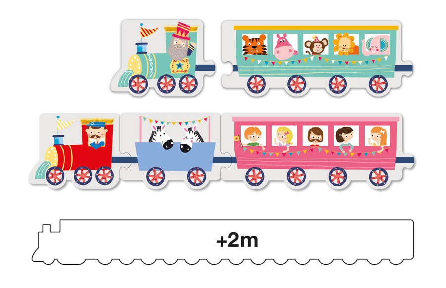 Puzzle cu 20 de piese – Trenulețul (transport poza 2022
