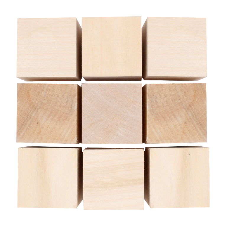 Vezi detalii pentru Puzzle din 9 cuburi din lemn pentru decorat, 12 x 12 cm