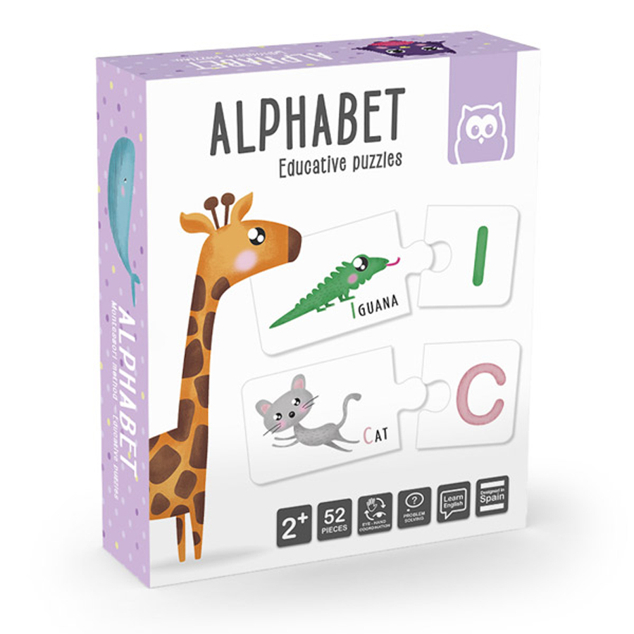 Puzzle educativ montessori - Învățăm alfabetul