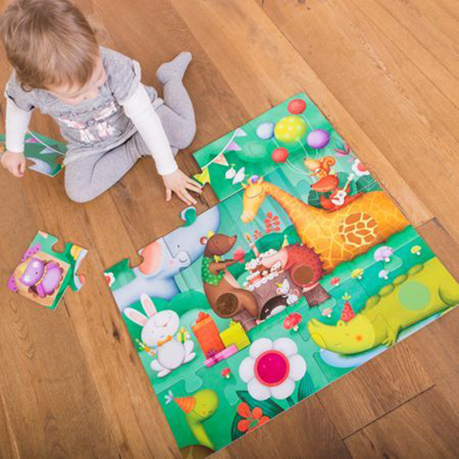 Puzzle senzorial - petrecerea animăluțelor