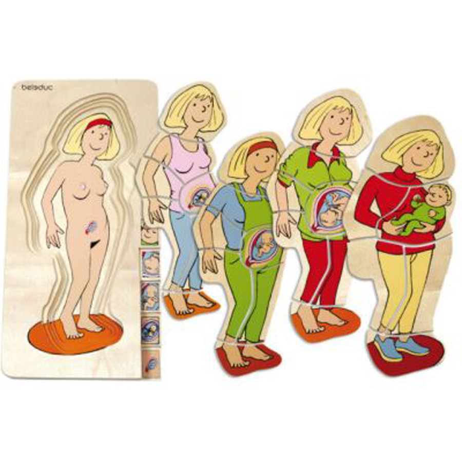 Puzzle stratificat - mama și copilul beleduc