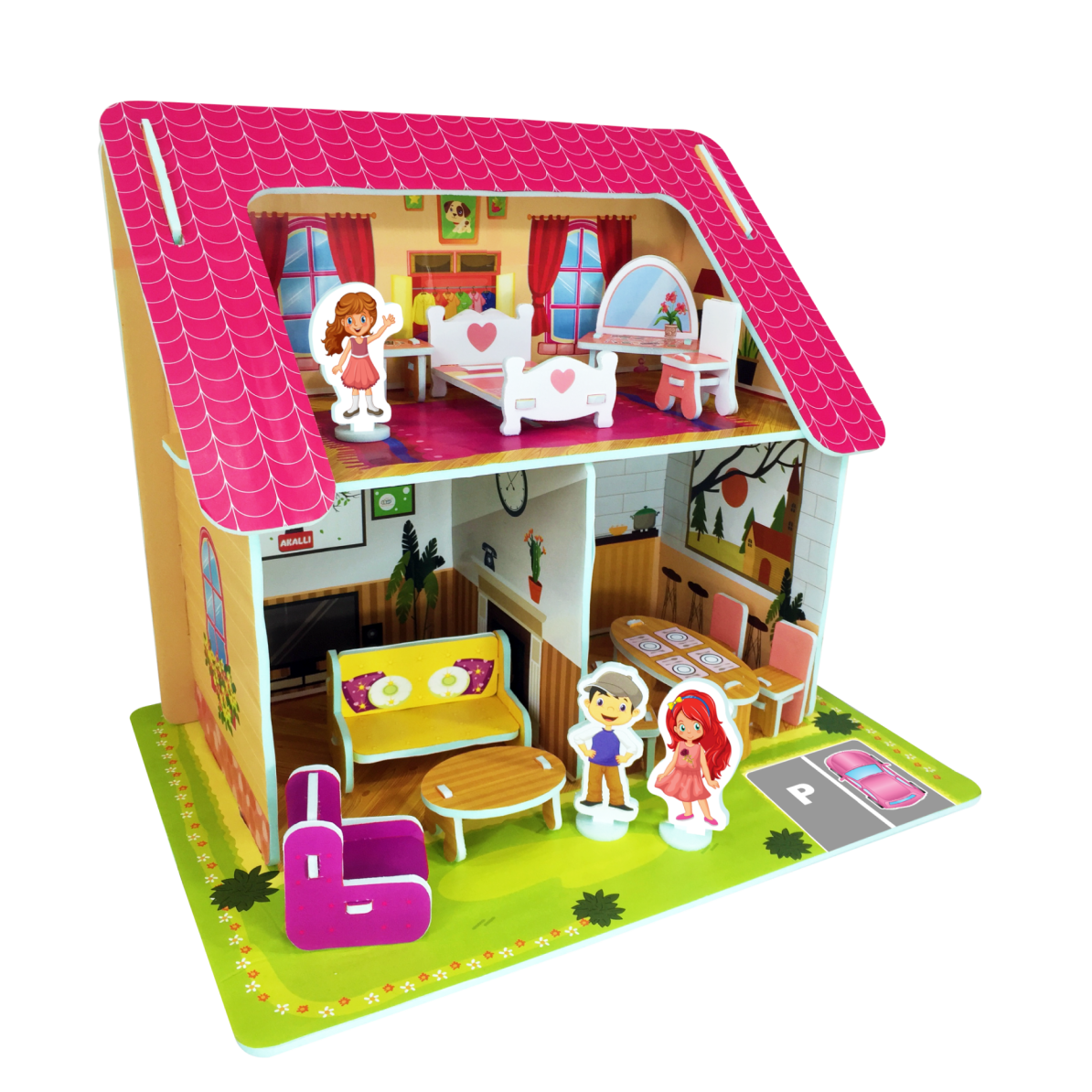 Puzzle 3d cu 66 de piese - casă, dulce casă