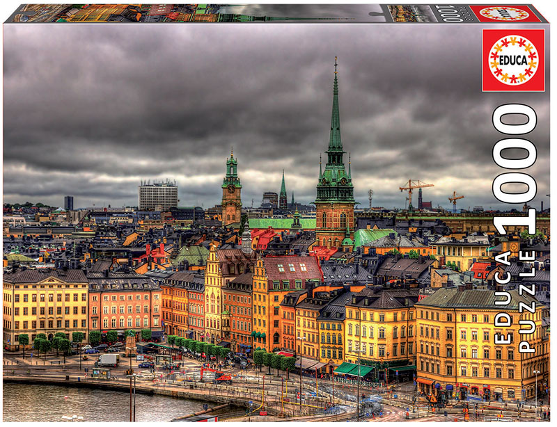 Puzzle cu 1000 de piese – Vedere din Stockholm, Suedia edituradiana.ro