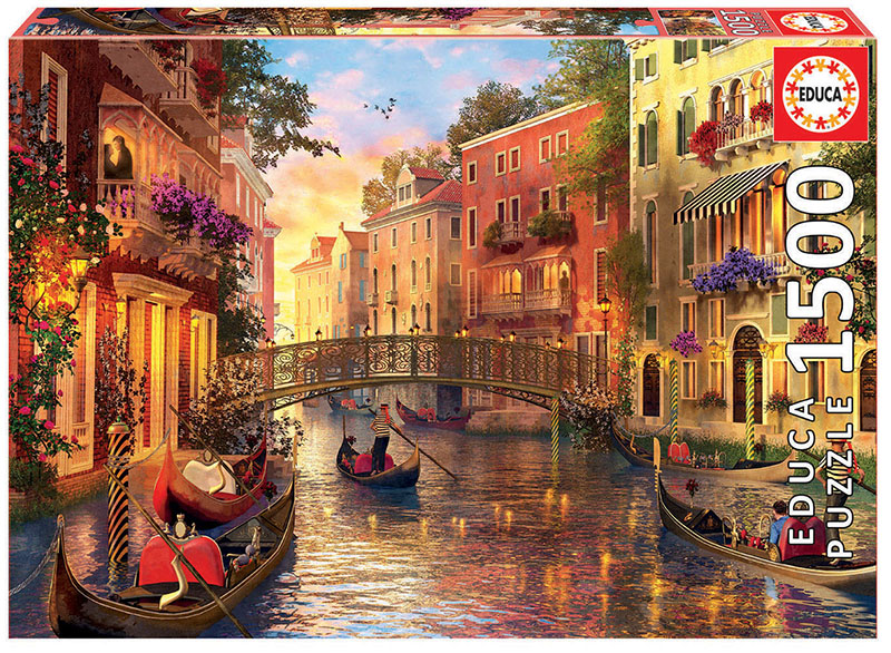 Puzzle cu 1500 de piese – Apus de soare în Veneția imagine 2022