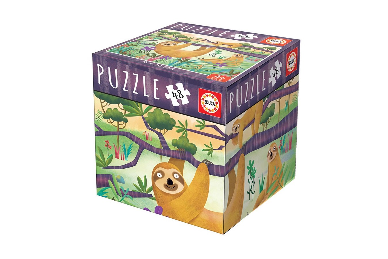 Puzzle cu 48 de piese în mini cutie tip cub – Leneși edituradiana.ro