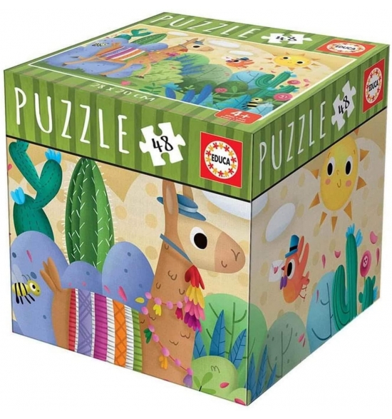 Puzzle cu 48 de piese într-o mini cutie tip cub – Lamă edituradiana.ro