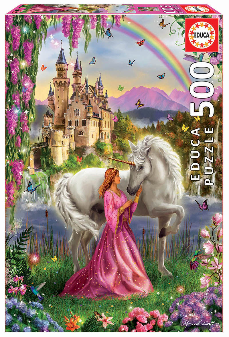 Puzzle cu 500 de piese - Zana si unicorn