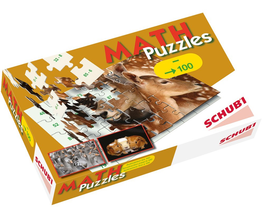 Puzzle-uri matematice - scăderea până la 100