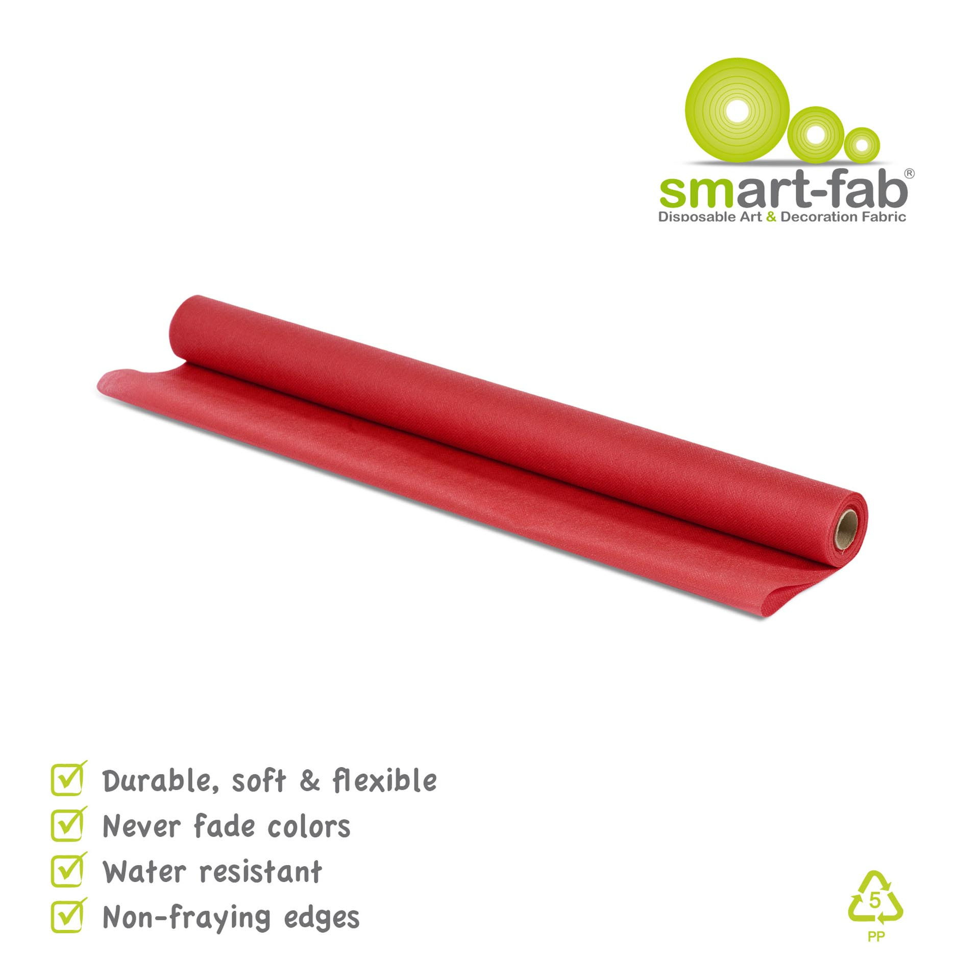 Rolă de hârtie textilă roșu - 0.61 m × 5.5 m