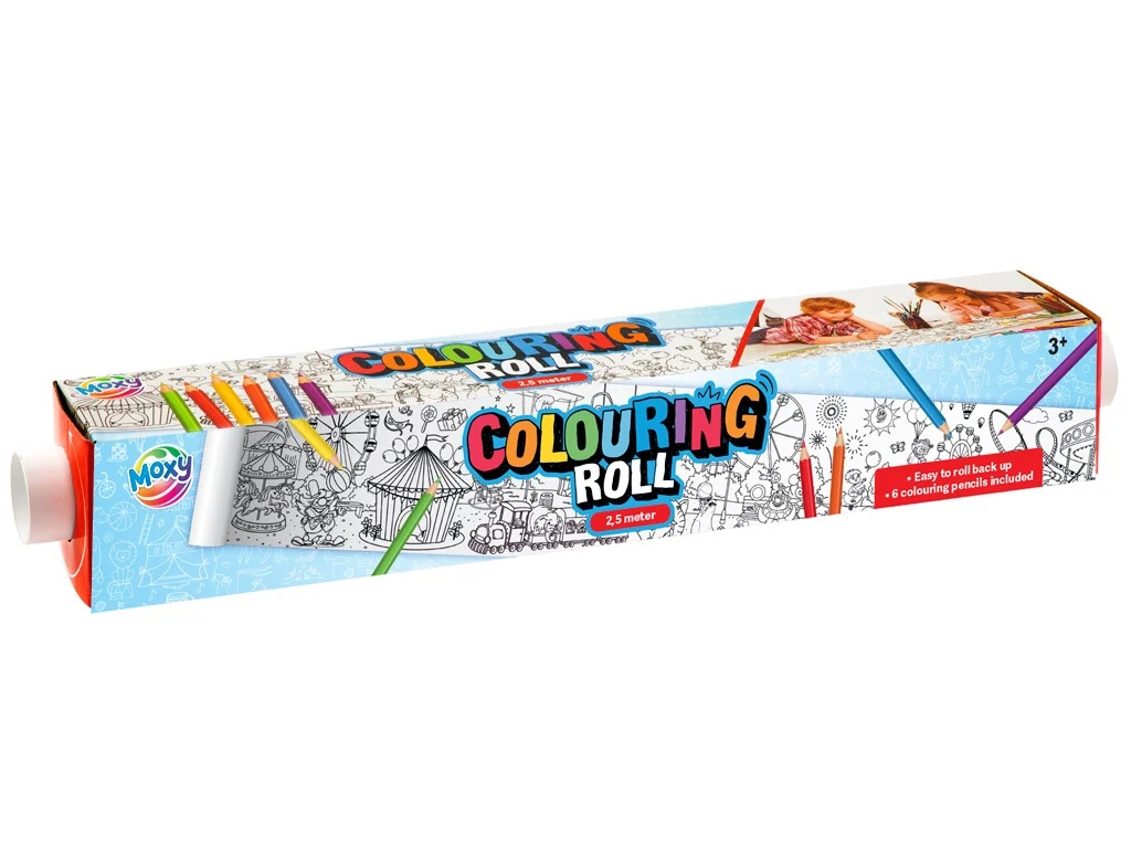 Rolă cu desene de colorat sau pictat - La circ