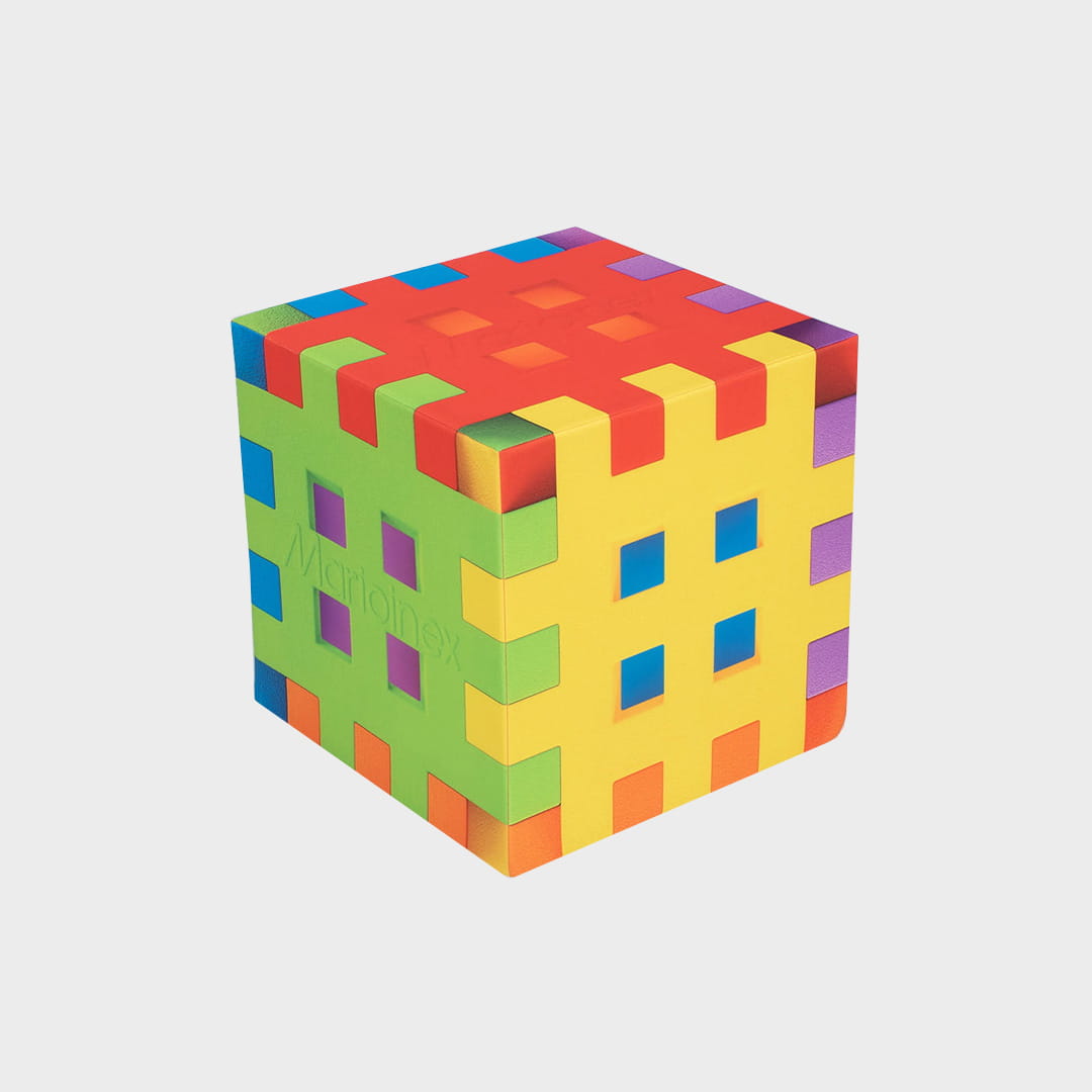 Scaun multicolor tip cub, 42 x 42 x 42 cm
