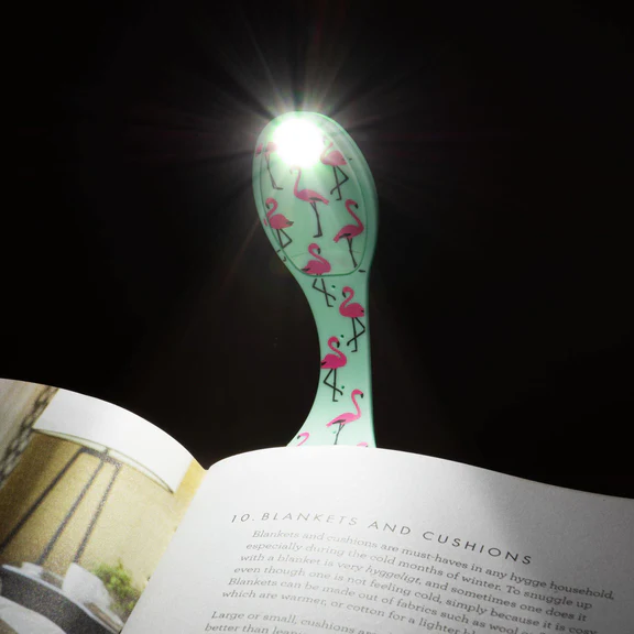 Semn de carte flexibil cu lumină - Flamingo