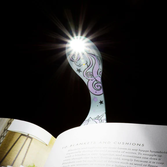 Semn de carte flexibil cu lumină - Unicorn