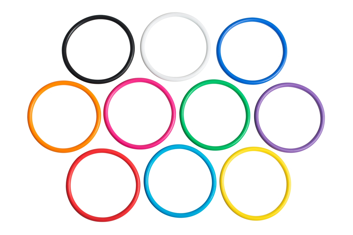Set 10 inele colorate, ø16 cm