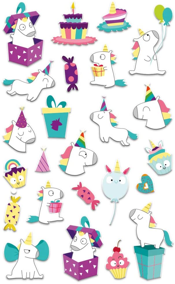 Set 24 de stickere 3D – Unicorni la petrecere edituradiana.ro